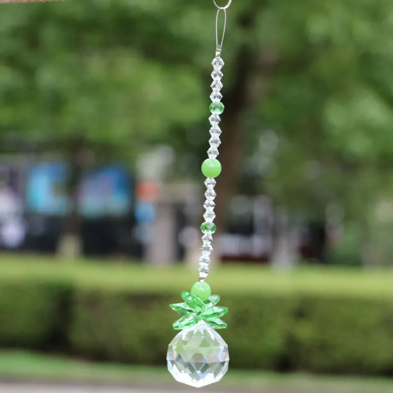 applr green 10 шт./лот K9 хрустальный шар чакра Suncatcher призмы Подвески ручная работа Висячие Подвески Радуга производитель - Цвет: applr green