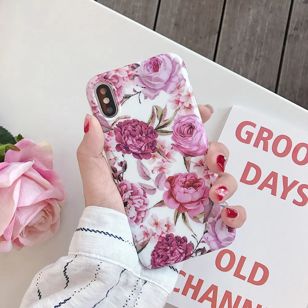 4 Чехол для телефона с рисунком для iphone 11 Pro Max, ретро искусство, красочные цветы, лист, мягкий силиконовый чехол для iphone Xs Max Xr - Цвет: 4
