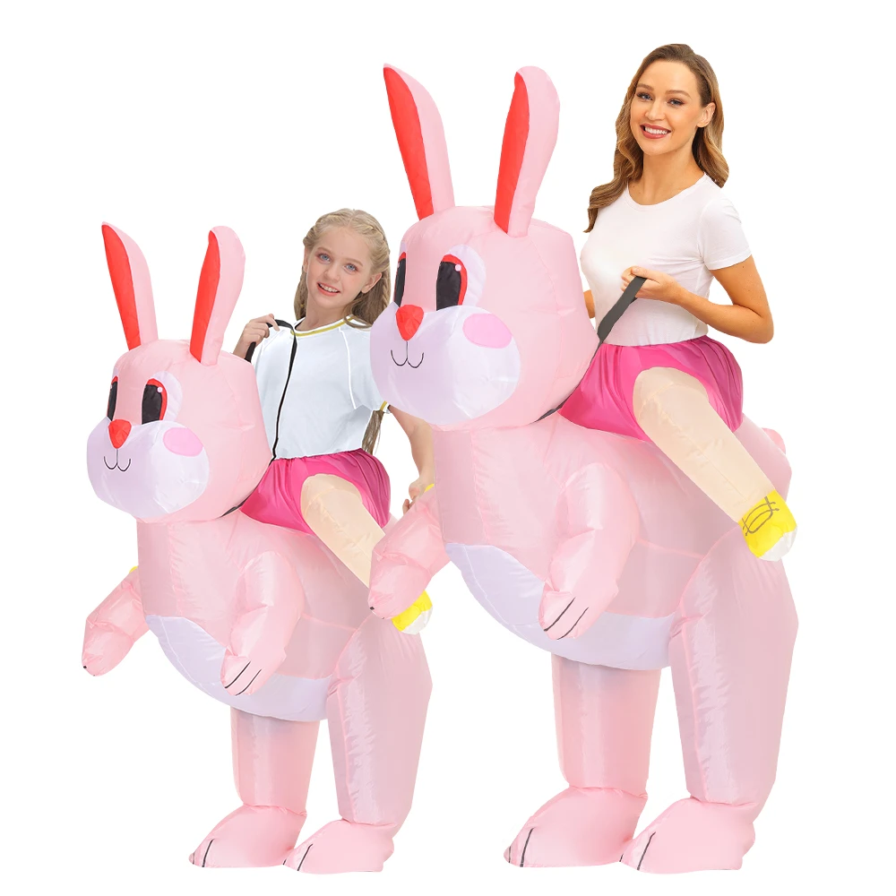 cute halloween costumes New Adult Kids Bunny Rabbit Inflatable Costumes Easter Cosplay Costume Halloween Purim Party Role Play Disfraz spider woman costume