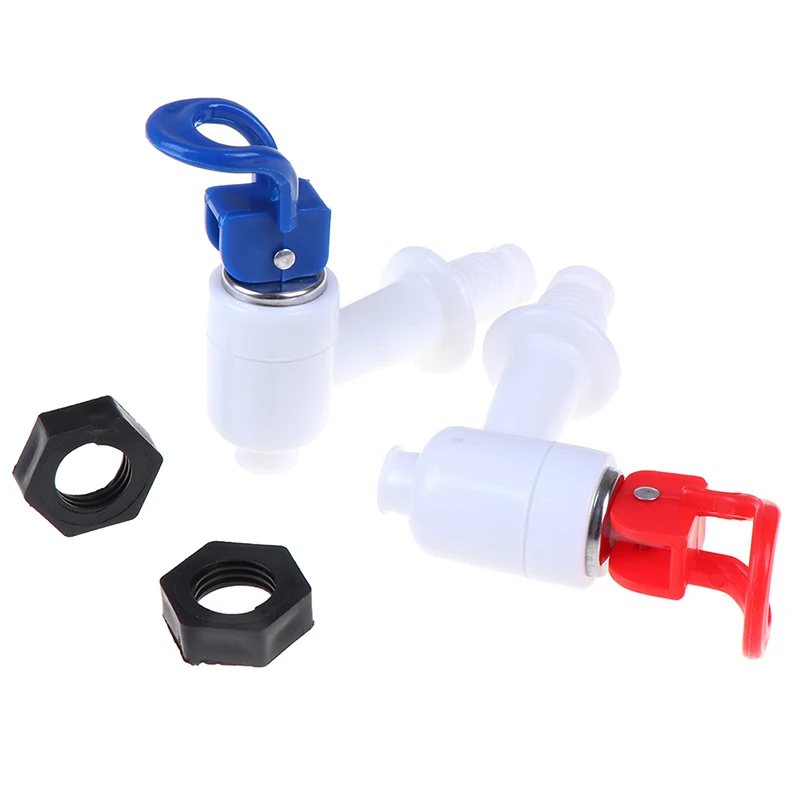 Universal Size Push Type Plastic Water Dispenser Faucet Tap Replacement 2pcs Home Essential Drinking Fountains Parts