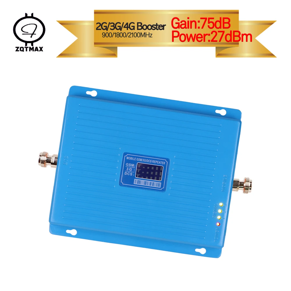 ZQTMAX 2G 3G 4G cell Phone Signal booster 900 1800 2100 WCDMA DCS GSM