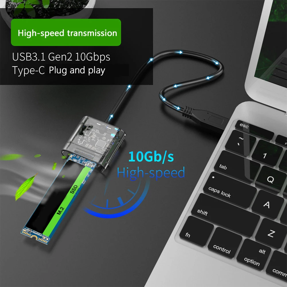 M2 SSD Chassis M.2 to USB3.0 1st Generation 5Gbps SATA NGFF SSD Chassis SSD is suitable for desktop PC usb hdd external box