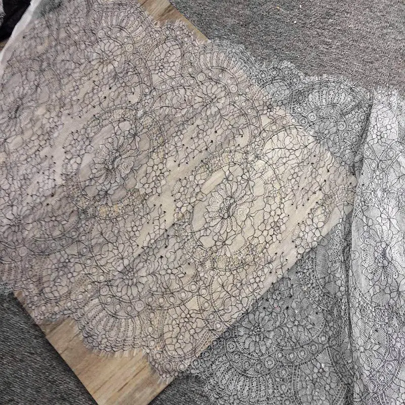 Eyelash Lace Fabric White Black Net Yarn Eyelashes Lace Trim Clothing Skirt Fabric Clothing Embroidery Decoration 3Meters
