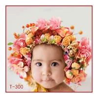 Children's Crown Headband Hair Accessories Baby Newborn Photo Shoot Head Flower Baby Girls Bridal Floral Flower Wreath Hairband 2