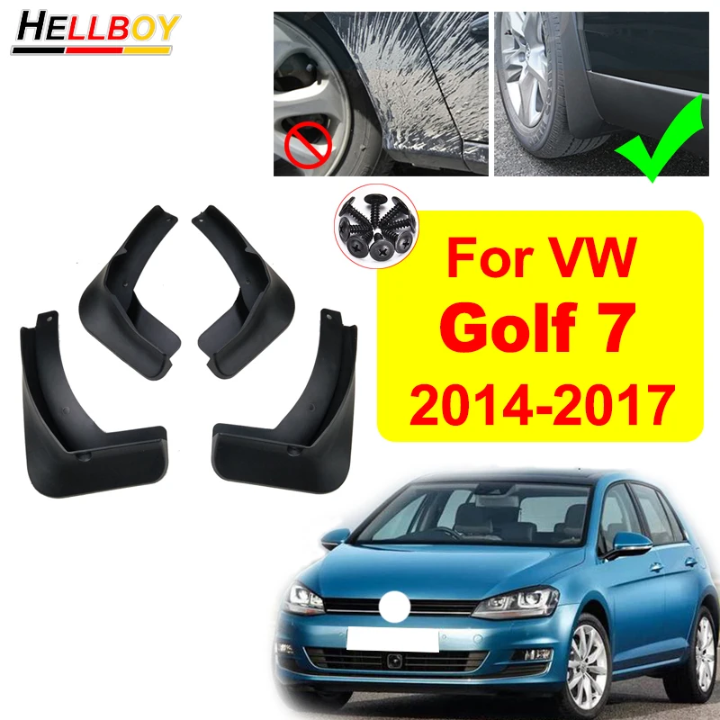 4 pezzi paraspruzzi Auto per VW Golf 7 MK7 2014 2015 2016 2017 parafango  anteriore posteriore parafanghi paraspruzzi accessori Auto - AliExpress