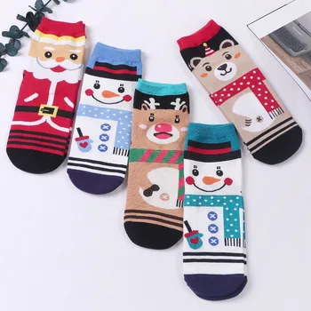 

Christmas Socks Women's Autumn and Winter 200-Pin Cartoon Cute Women's Socks Cotton Socks Tube Socks