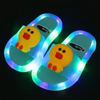 Children LED Light Up Slippers PVC Slippers Baby Bathroom Sandals Kids Shoes for Girl Boys Flip Flops Glowing Home Shoes 2