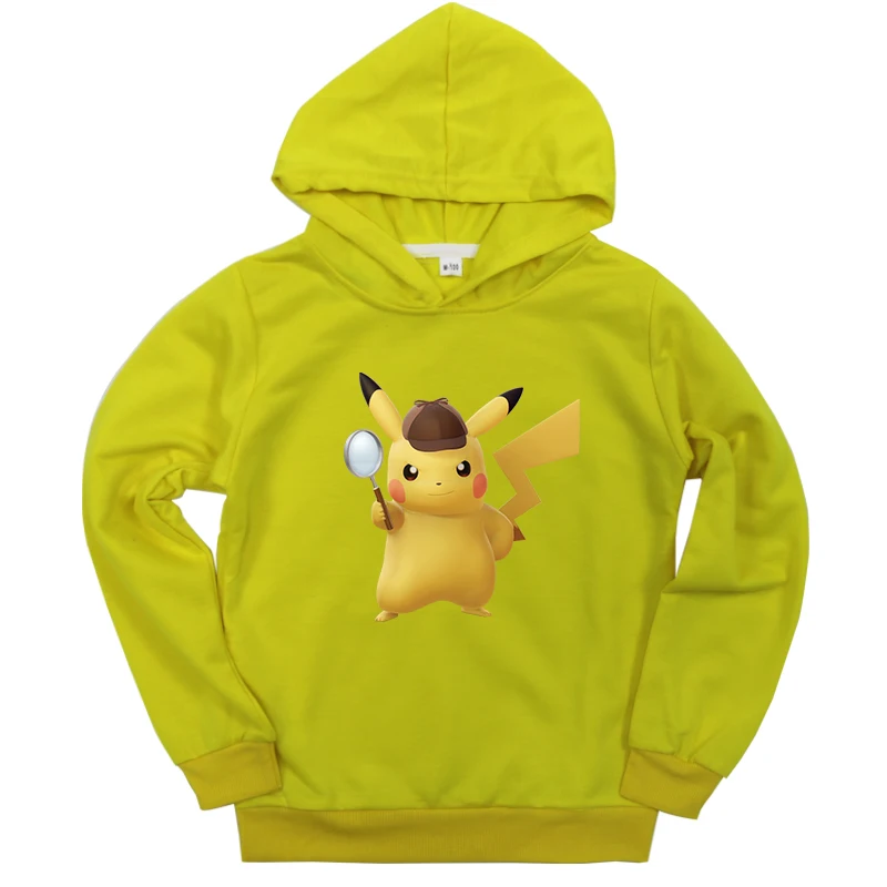 Hoodies 12 Новые детские толстовки с капюшоном толстовка с Пикачу для маленьких мальчиков и девочек с принтом «Покемон» Повседневная хлопковая Спортивная одежда на весну-осень детская одежда - Цвет: Hoodies 12