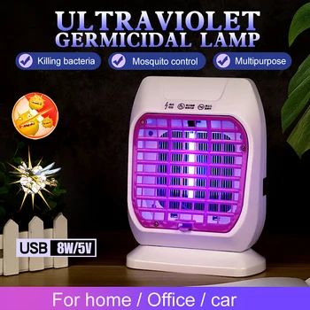 

5V Portable Electric LED Mosquito Insect Killer Lamp Fly Bug Repellent Anti Mosquito UV Night Light USB Plug