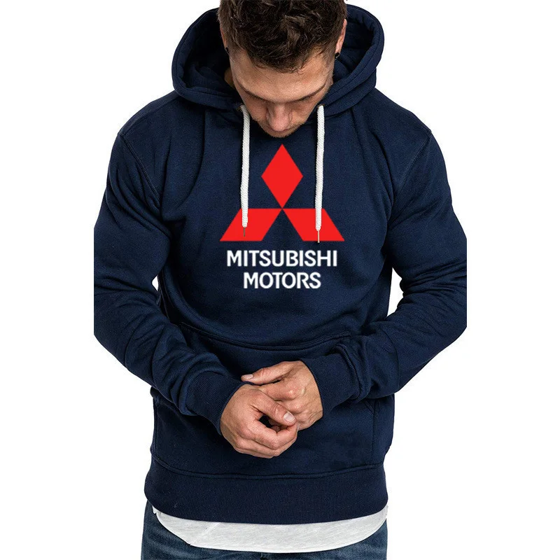 Мужские толстовки с капюшоном с логотипом Mitsubishi, весенне-осенняя мужская толстовка с капюшоном в стиле хип-хоп Harajuku, модная повседневная флисовая толстовка с капюшоном, спортивный костюм - Цвет: 801