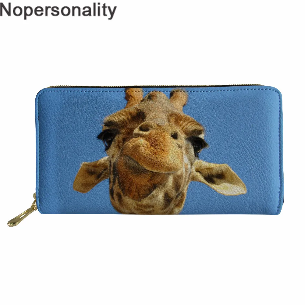Nopersonality кошелек с жирафом Модные женские длинные кошельки дизайнерский бренд Momey сумки женские Вечерние кожаные кошельки женский держатель для карт - Цвет: YY2091Z21