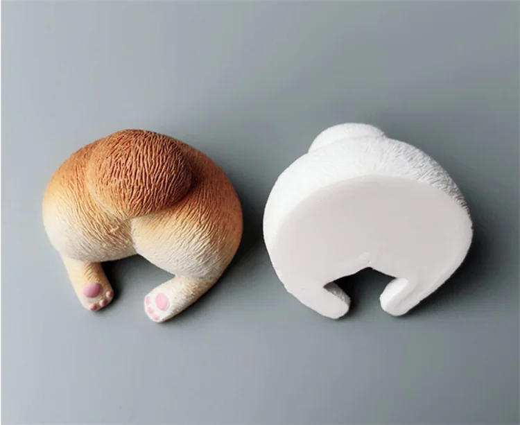 DIY милый корги собака задница сувенирные магниты для холодильника наклейка на холодильник набор магнитов 3D декор магнитная доска холодильник мультфильм