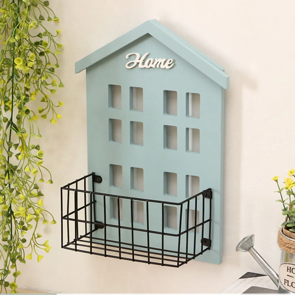 

Display Key Holder Gift Wall Mounted Organiser Decoration Practical Wood Storage Shelf House Style Home Living Room Space Saving