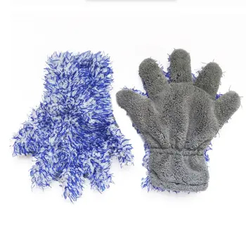 

2021 New Five Finger Car Wash Glove Double-sided Premium Plush Cleaning Mitt Lint Scratch