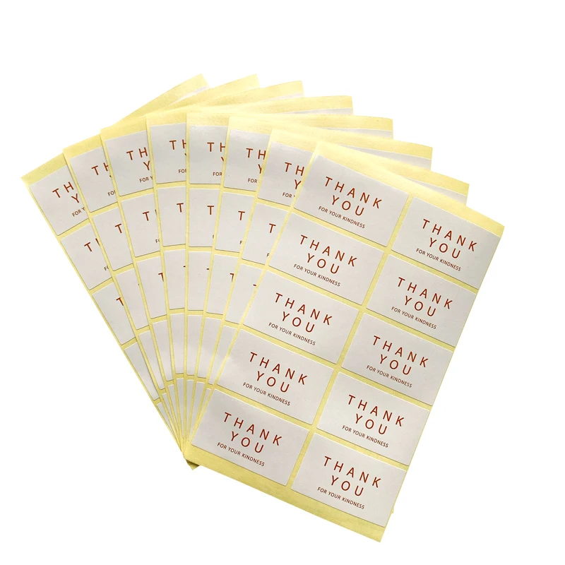 80 teile/los NEUE DIY Multifunktions danke siegel Aufkleber 4*2,3 cm verpackung label klebe aufkleber – Detail 1