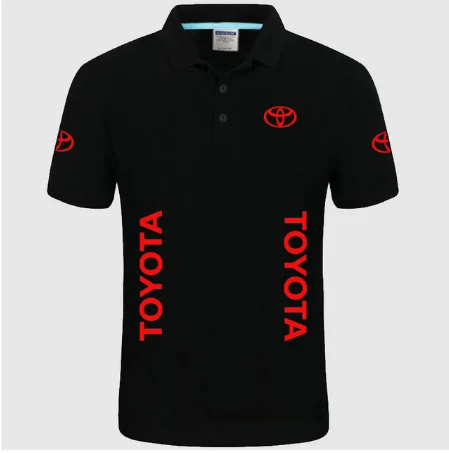 2 Summer High quality brand for TOYOTA logo polo short sleeve shirt Fashion casual Solid Polo Shirt unisex shirts g g - Color: 2