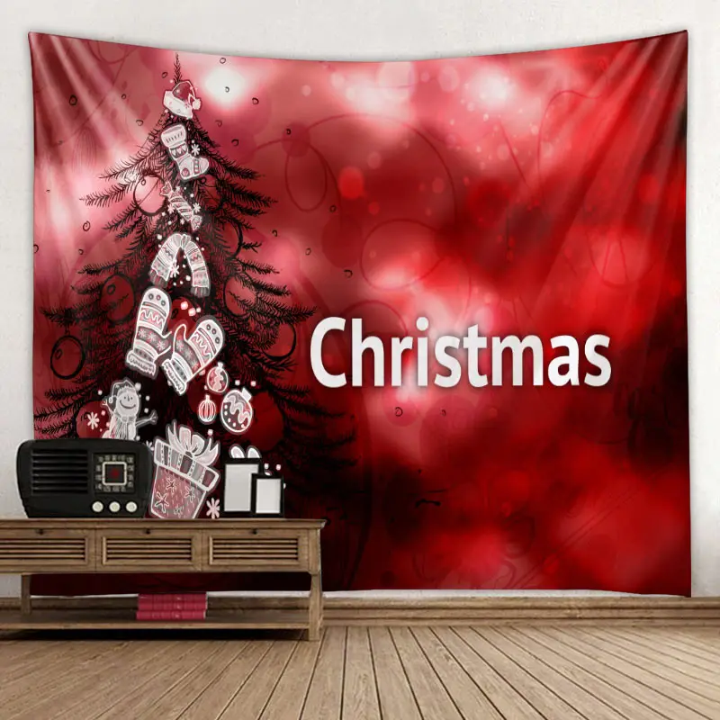 Гобелены Рождественская настенная Рождественская елка домашний декор гобелены Рождественский подарок печать большой размер гобелены