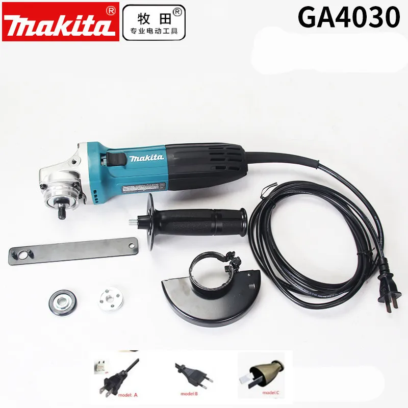 Makita GA4030 Amoladora angular de 4 pulgadas, azul