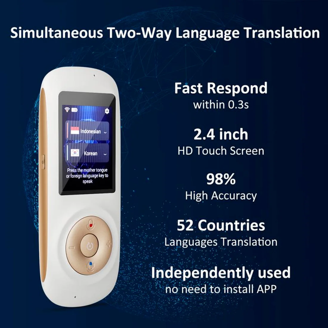 T16 Portable Instant Voice Photo Translator Real Time Translation Smart