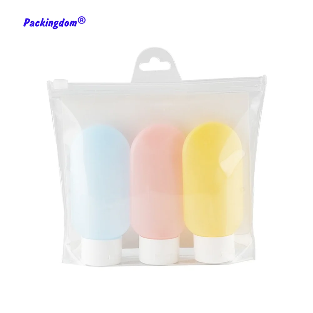 

3pcs Empty Travel Bottle Set Colored Soft Tube Packaging Lotion Hand Cream Container Convenient Tour Kit Flip Butterfly Cap Cute
