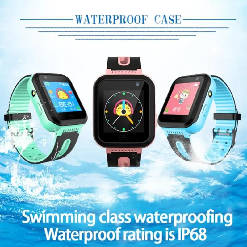  New Children's Gps Tracker Watch Location Waterproof Smartwatch Touchscreen Ios Android Children Mu