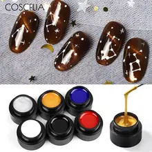 5 мл креативный волочильный гель для ногтей DIY веб-Гель-лак цветочный Рисунок цветной потянутый шелк паук гель для ногтей инструменты для маникюра