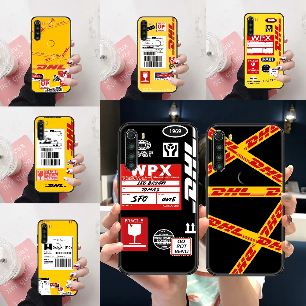 Экспресс-доставка dhl этикетка чехол для телефона Xiaomi Redmi Note 7 8 9 10 7A 8T 9A 9T 9S 10S Pro