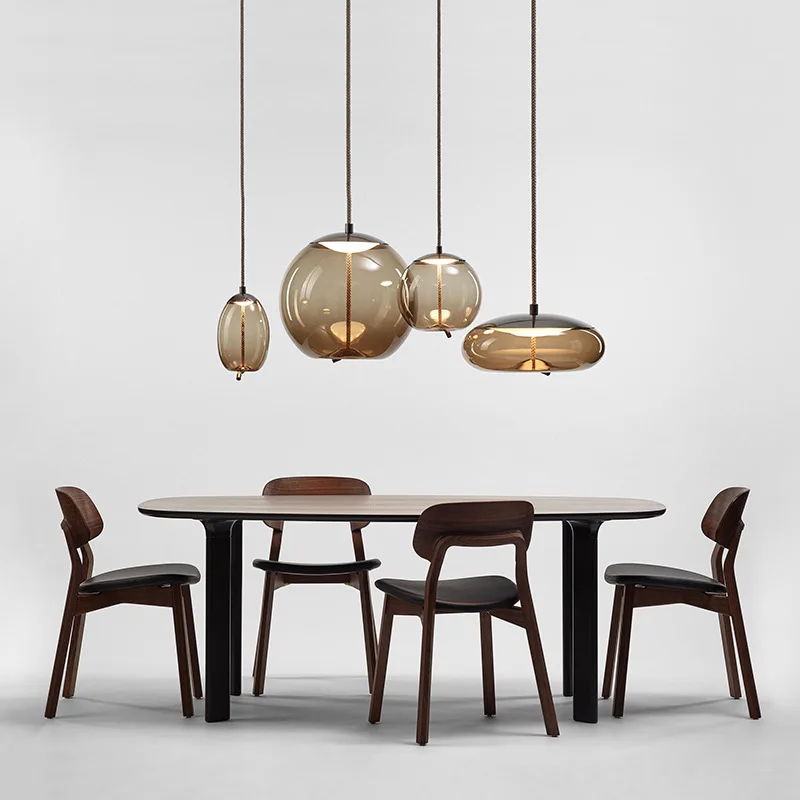 

glass chandelier dining room bar window front desk Decoration post modern simple single head combination Chandelier