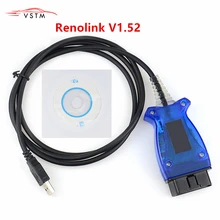 Renolink OBD2 V1.52 для ECU программист подушка безопасности сброс Reno Link V1.52 OBDII программист