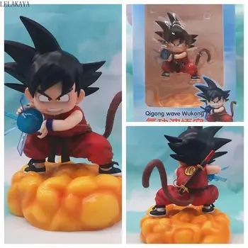 

19.5cm Dragon Ball Z Childhood Son Goku Somersault Cloud With LED Light Anime PVC Action Figure Model Collection Toys Brinquedos