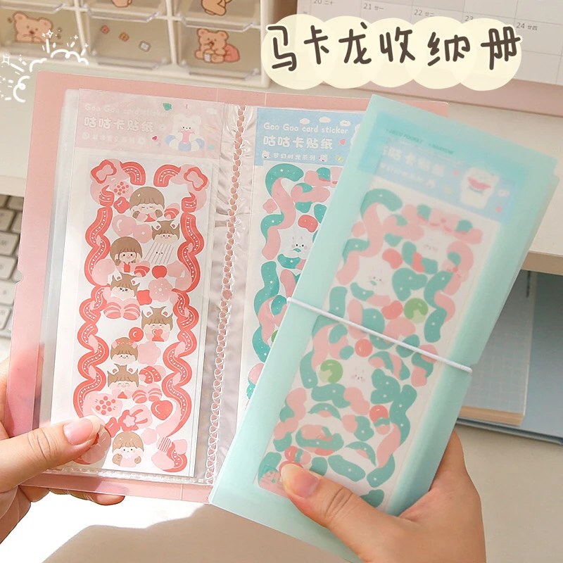 Card holder credit card holder photo card holder postcard holder memory card protector photo card binder acrylic sign holder sticky note holder desk receipt holder 1 PC Macaron Color Scrapbooking Storage Page Card Note Holder with 30 Slots for Tickets Collection Notes Photo Sticker Storage