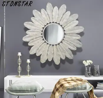 

Big Wall Mirror Metal Living Room Wall Decor Frame Mirror Luxury Vintage Wall Decorative Mirror Big Home Decoration 1657573