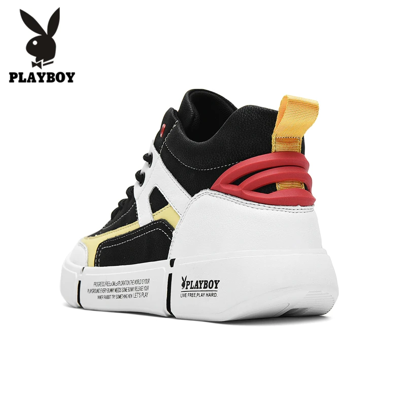 PLAYBOY/Новинка; мужские ботинки; уличная модная парусиновая обувь с высоким берцем; мужская повседневная обувь; ботильоны; черные рабочие ботинки; Zapatos De Hombre