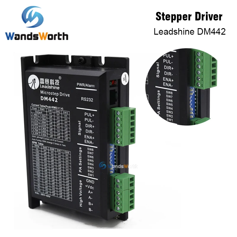 Wandsworth Leadshine 2 Фаза аналоговый шаговый двигатель драйвер DM442 4.2a 20-40v
