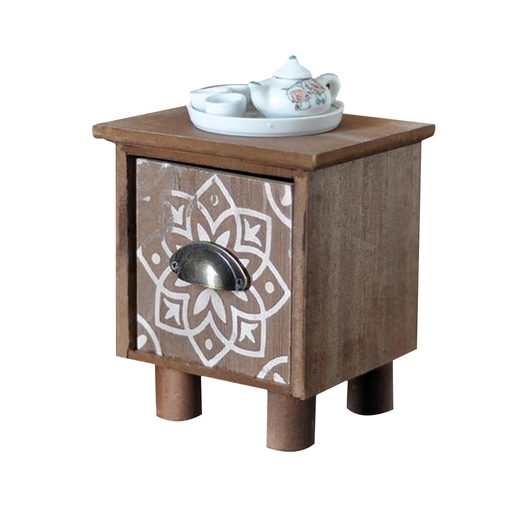 

Tea Table Set Geometric Pattern Accessories Chair Decoration Gift Take Photos Wood Infant Newborn Baby Posture Photography Props