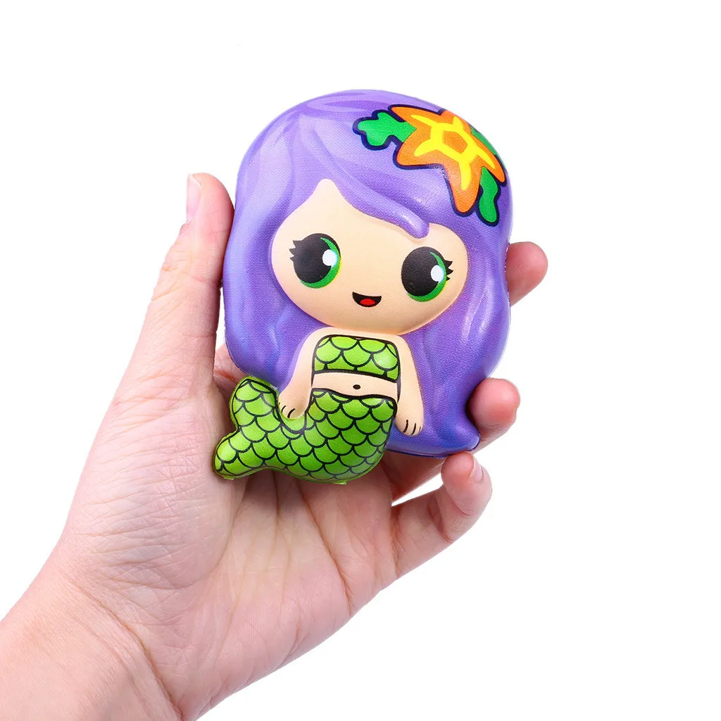 Adorable Mermaid Slow Rising Squeeze Stress Reliever Toys for Children Birthday Gift Toy Party Decor Supplies kids toys #A