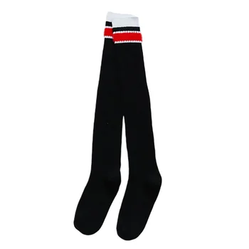 

1 Pair Cotton Blend Soft Thigh Slim Long Cosplay Casual Fashion Over Knee Women Stockings Striped Anti Slip Warm Japanese Style