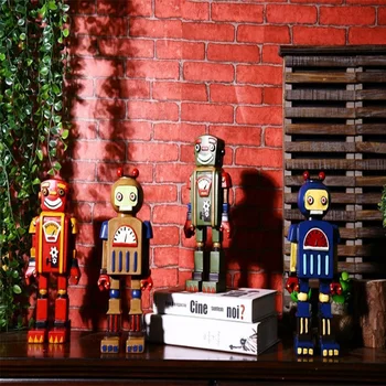 

Cartoon Robot Miniatures Resin Props Shops Adornment Supplies Christmas Gifts New Year Decorate Desktop Figurines Decorations
