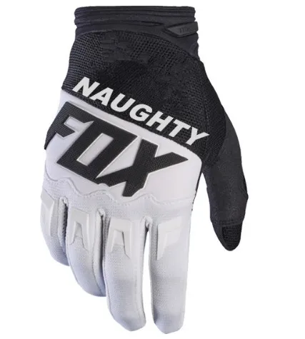 NAUGHTY FOX MX Мотокросс Dirt Bike автомобильные мотоциклетные мужские белые черные 360 перчатки