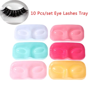 

10Pcs Face Shape Lash Trays Packaging Box Eyelash Trays False Eyelashes Lashes Storage Case