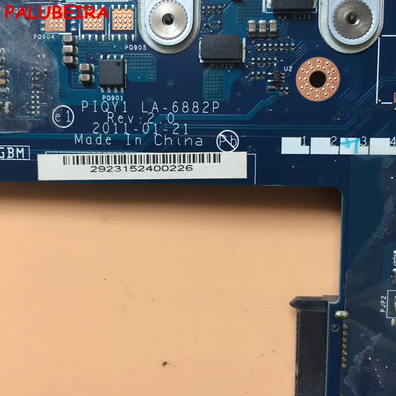PALUBEIRA материнская плата LA-6882P для lenovo Y570 материнская плата для ноутбука протестирована