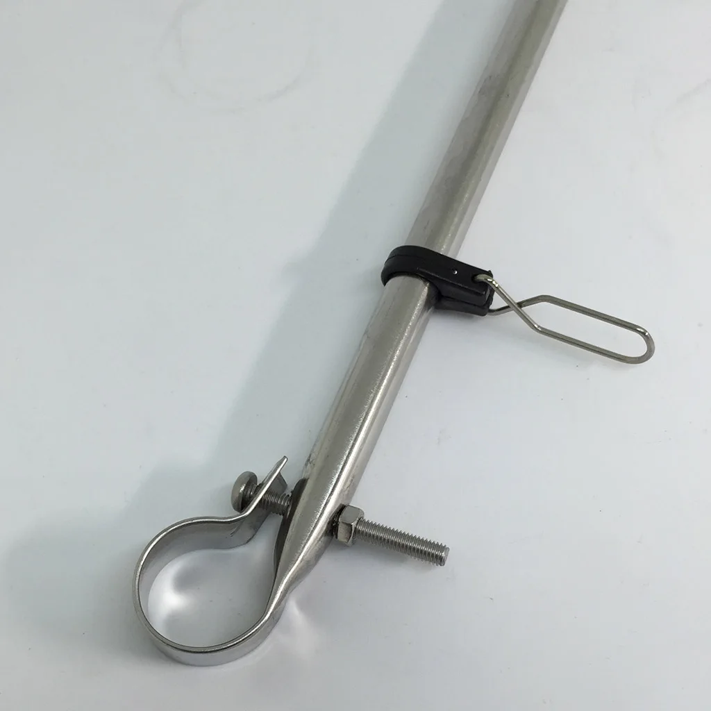 Adjutable 14' Flag Pole Staff For 7/8' - 1' Rail Tube Boat Car RV Campers