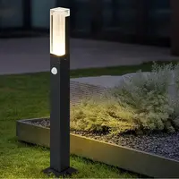 60CM With Motion Sensor LED Garden Lawn Lamp Modern Aluminum Pillar Light Outdoor Courtyard Villa Landscape Lawn Bollards Light 1