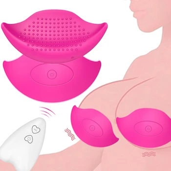 Remote Control Nipple Vibrator Chest Stimulator Breast Massager Breasts Enlarge Pump Adult Products Sex Toys for Women 10 Speed 1