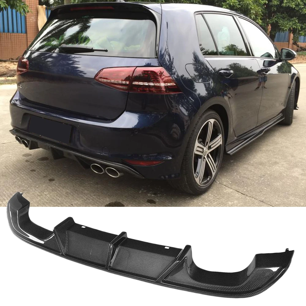 Диффузор для заднего бампера из углеродного волокна спойлер Volkswagen VW Golf 7 MK7 R Line