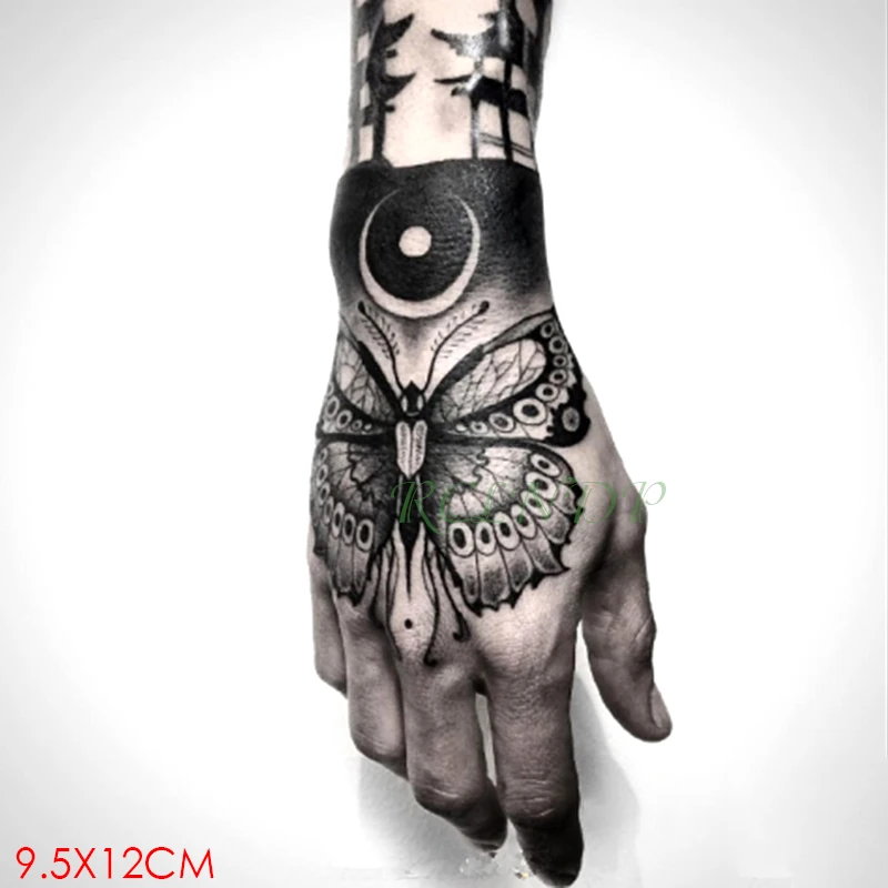 Водостойкая временная татуировка наклейка Волк Луна поддельные тату флэш-тату рука среднего размера художественные татуировки для мальчиков женщин мужчин - Цвет: Белый