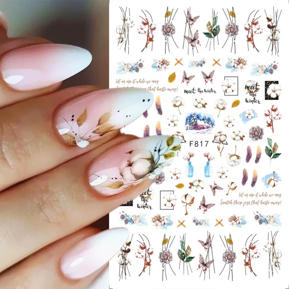 ネイルパーツ 蝶 24色 極薄 ネイルアートキット ピンセット1本付き