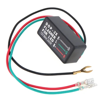 

DC 12V DOP-3X Waterproof LED Turn Signal Light Flasher Blinker Relay Flash Strobe Controller Flasher Module for Car Motorcycle