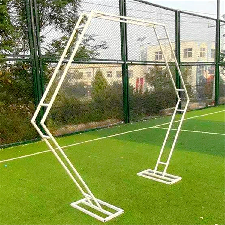 JAROWN Wedding props double pole hexagonal  wrought iron arch flower stand wedding background frame decor shelf home birthday party supplies (15)