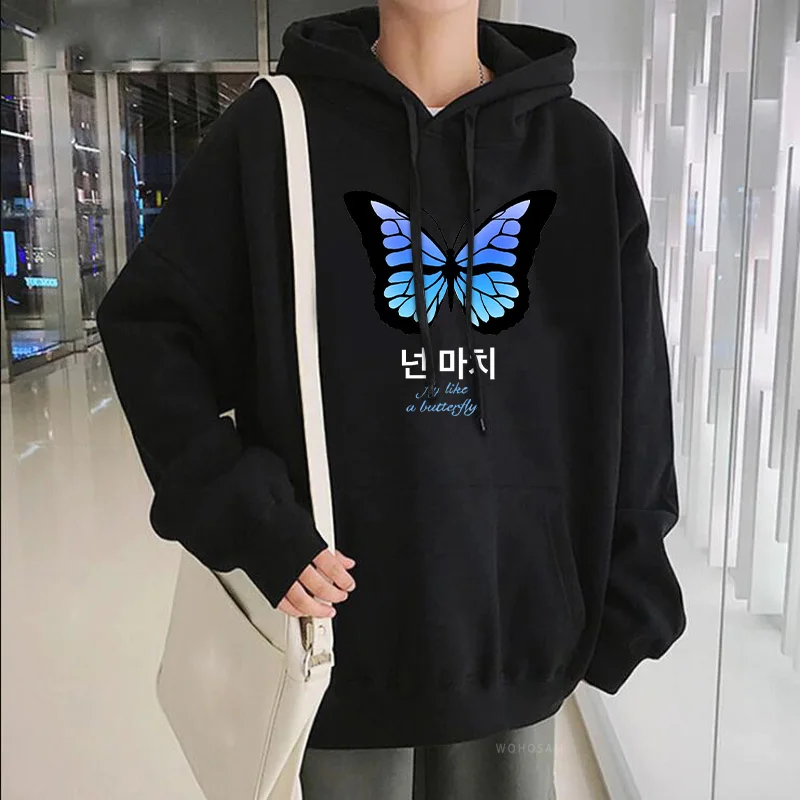 men butterfly moletom com capuz